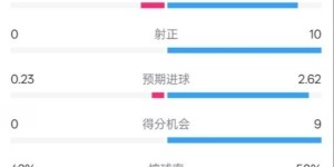 立博体育官网-莱斯特城0-1利物浦全场数据：射门5-28，射正0-10，控球率42%-58%