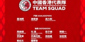 立博体育官网-中国香港东亚杯名单：9人来自中超中甲联赛，安永佳、陈晋一领衔